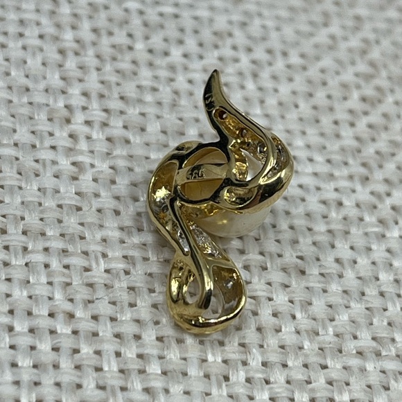 ✨ Vintage 14K Gold Akoya Pearl Pendant – 585 CSL Estate Jewelry - Picture 4 of 14